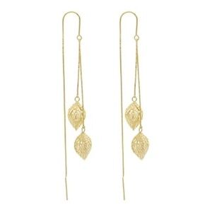 Sonateomber Gold Long Chain Threader Earrings for Women